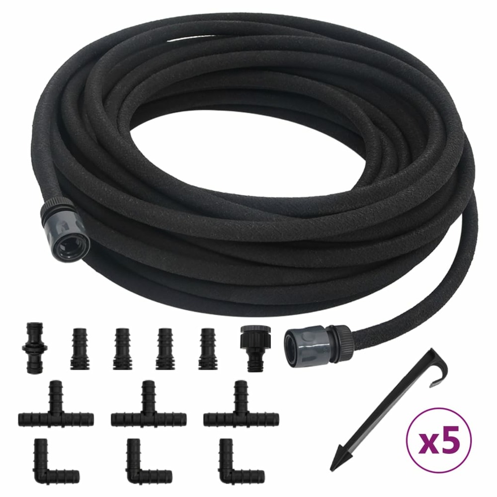 Tuyau d'arrosage de jardin noir 0,6