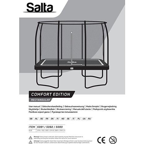 Trampolin Comfort Edition 366 x 244 cm
