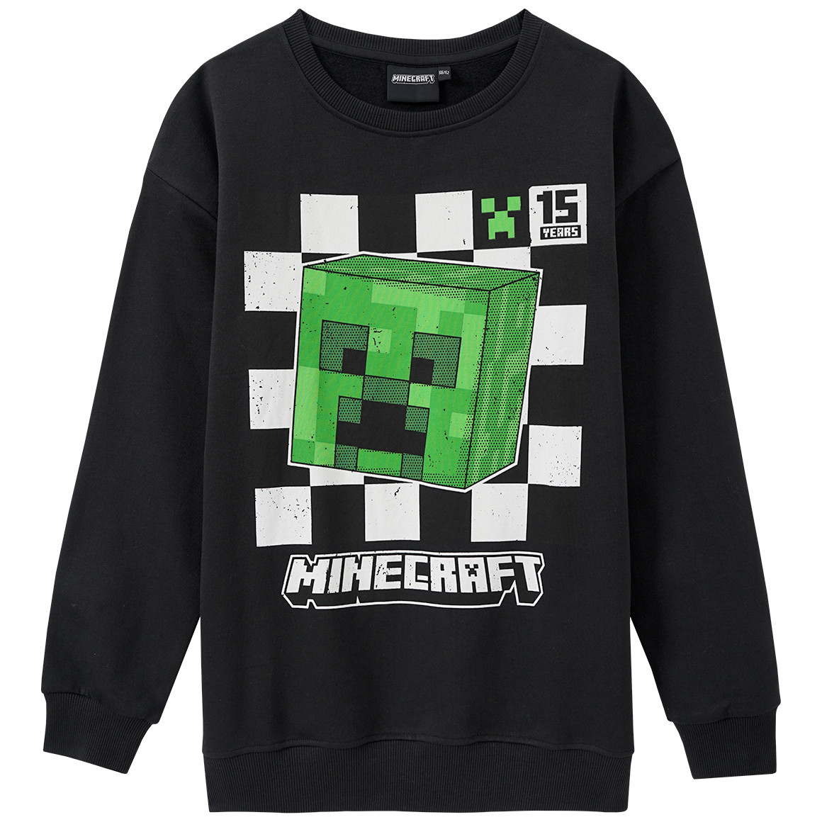 Yigga Minecraft Sweatshirt mit großem Print schwarz
