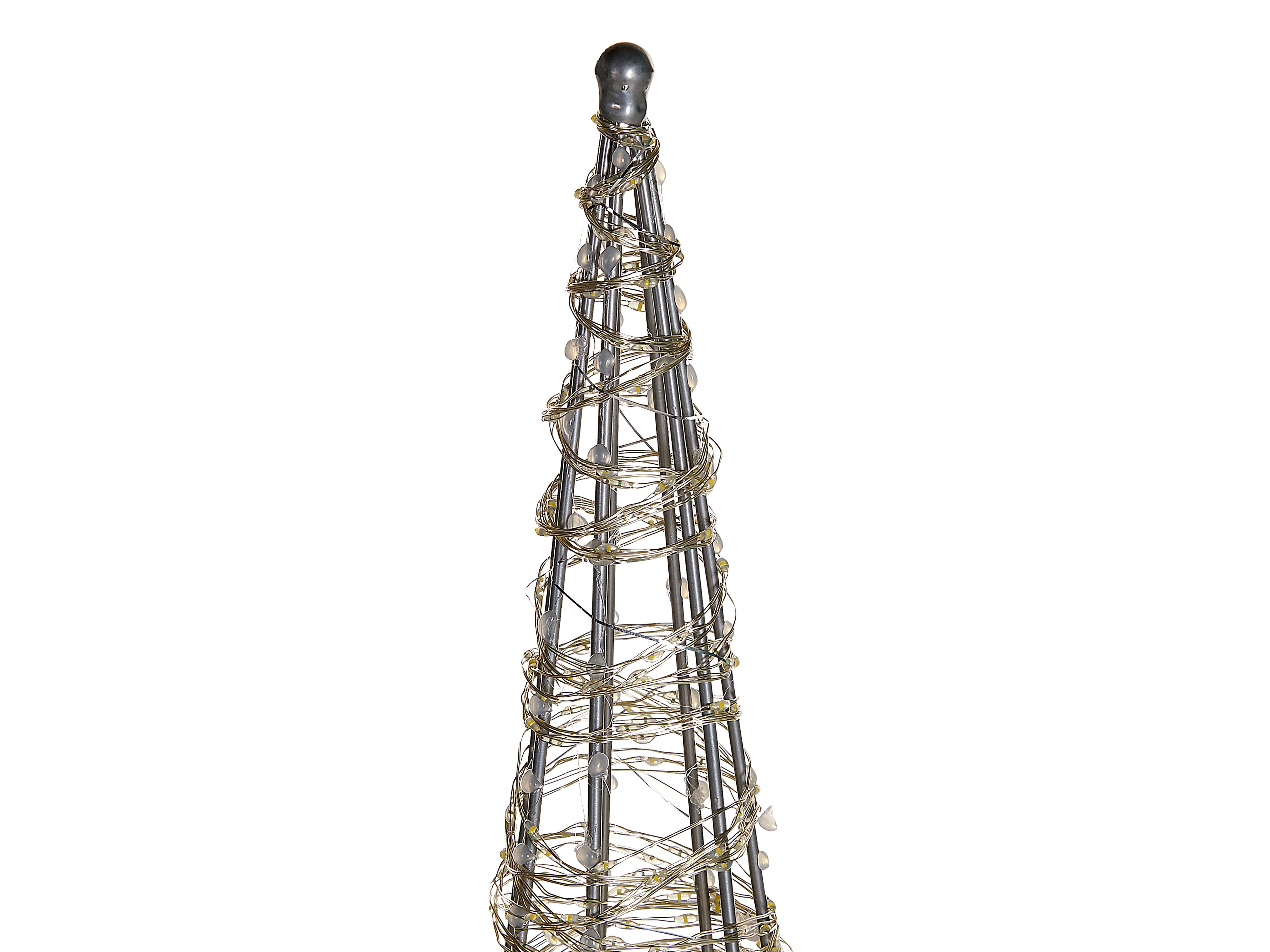 Buitendecoratie LED KOTALA Kerstboom 57 cm Zilver