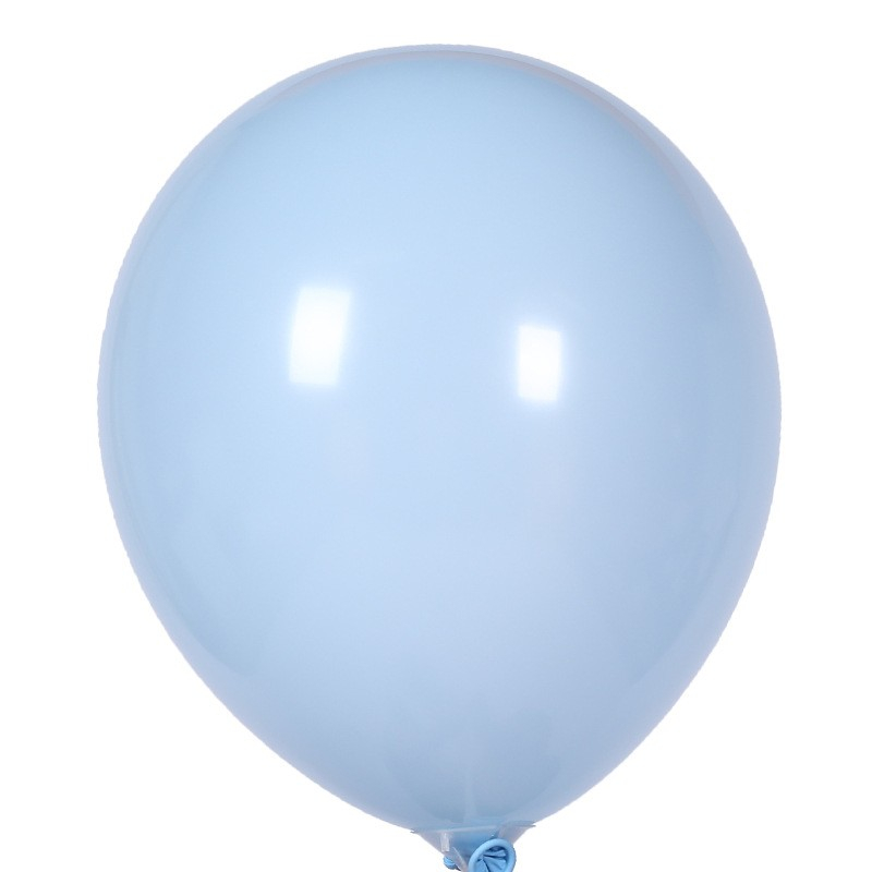 (50er Set) Ø25cm Party Ballons Pastell Latex Luftballons - Blau