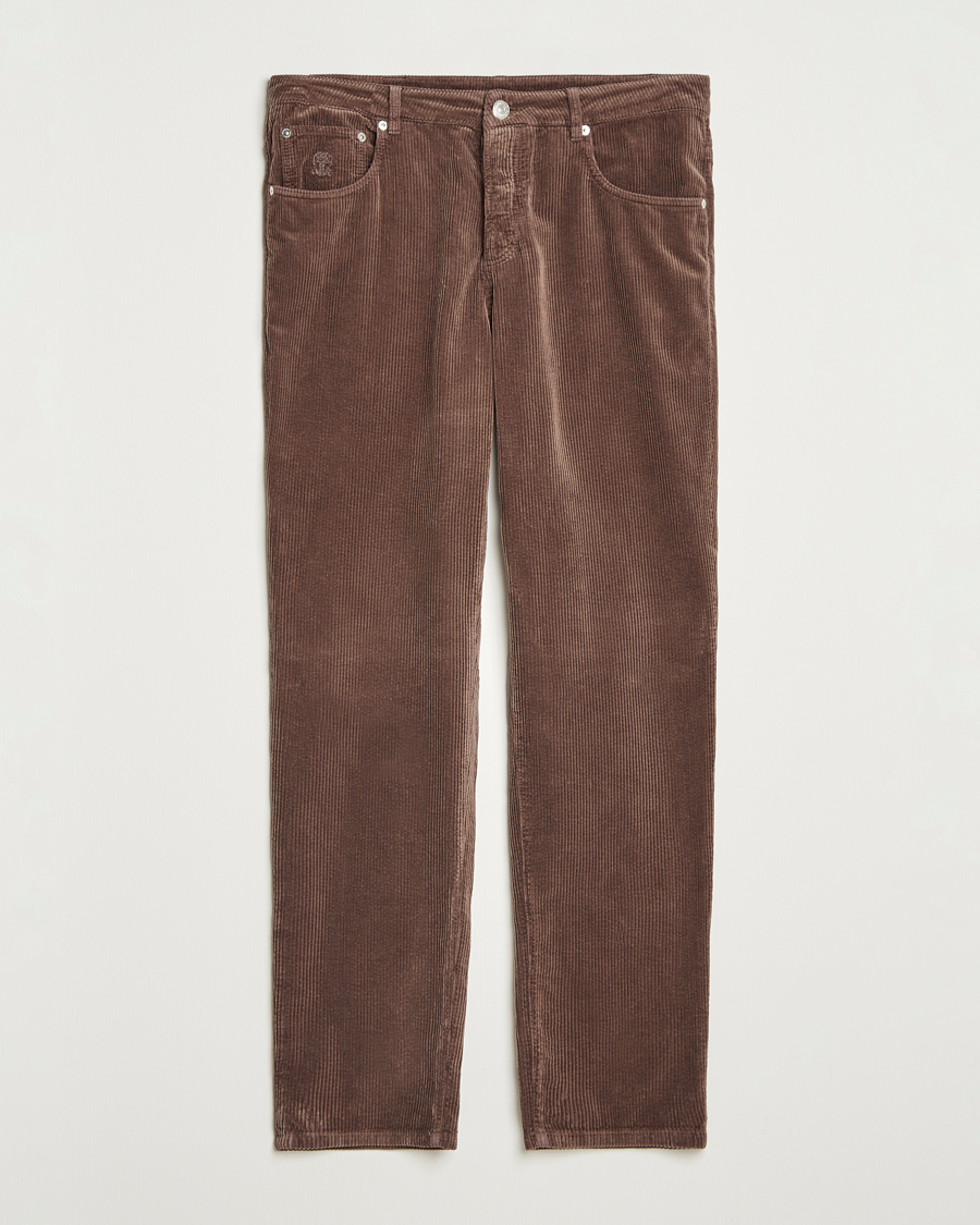 Brunello Cucinelli Leisure Fit Corduroy 5-Pocket Pants Taupe