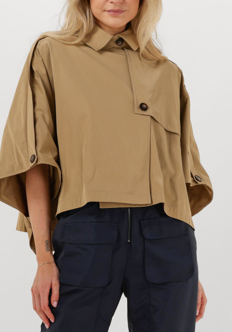 camel co'couture trenchcoats francis crop cape jacket