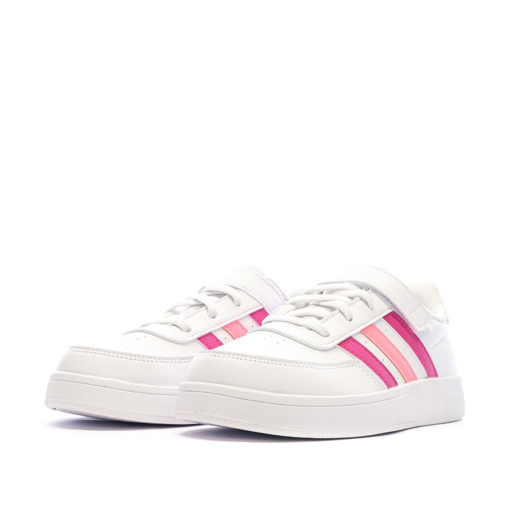 Adidas Baskets Blanches/Rose Fille Adidas Breaknet 2.0