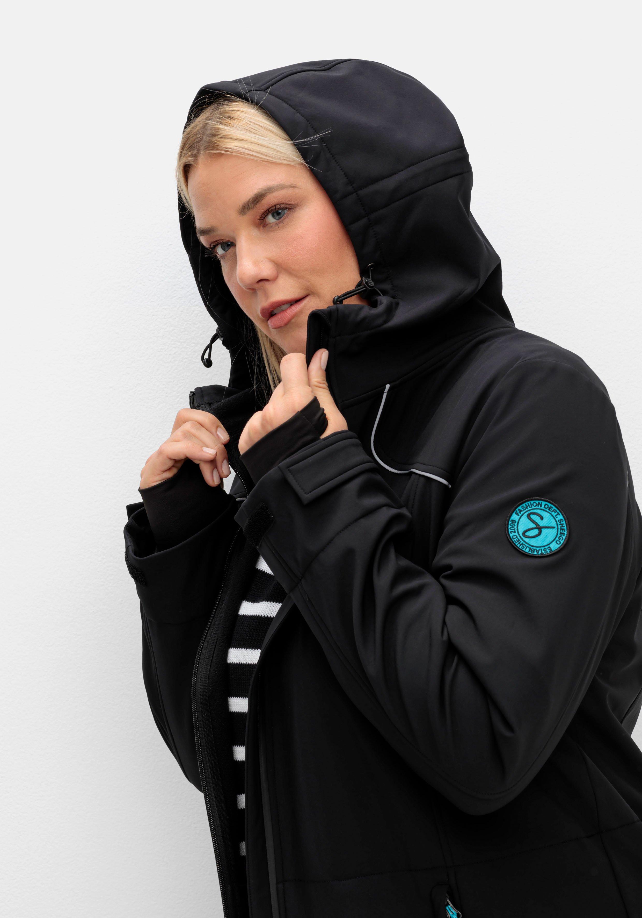 Skijacke aus Softshell, wasser- und windabweisend