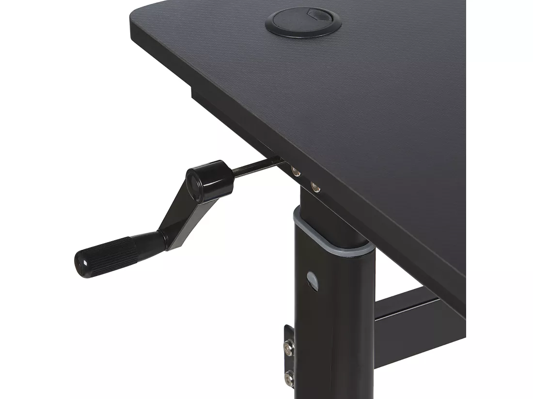 Bureau gamer ajustable éclairage LED 120 x 60 cm noir DURBIN