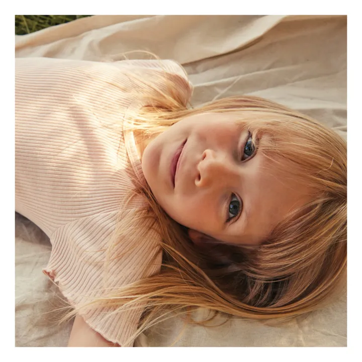 Minimalisma T-Shirt en Soie Blomst | Rose pâle