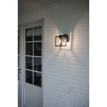 Lutec buitenwandlamp Shiva E27 mat zwart