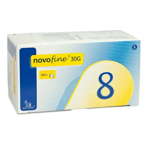 NovoFine penkanyle 0,30 x 8 mm - 100 stk.
