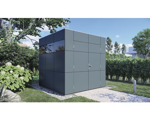 Bertilo Design HPL 1 tuinhuis, 230 x 236 cm, antracietwit