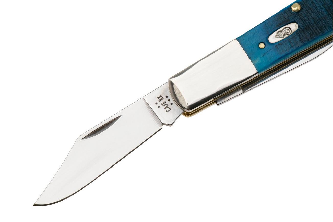 Case Barlow Caribbean Blue Bone, Sawcut Jig, 25581, 62009 1/2 SS zakmes
