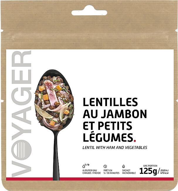 VOYAGER - LENTILLES AU JAMBON ET PETITS LEGUMES
