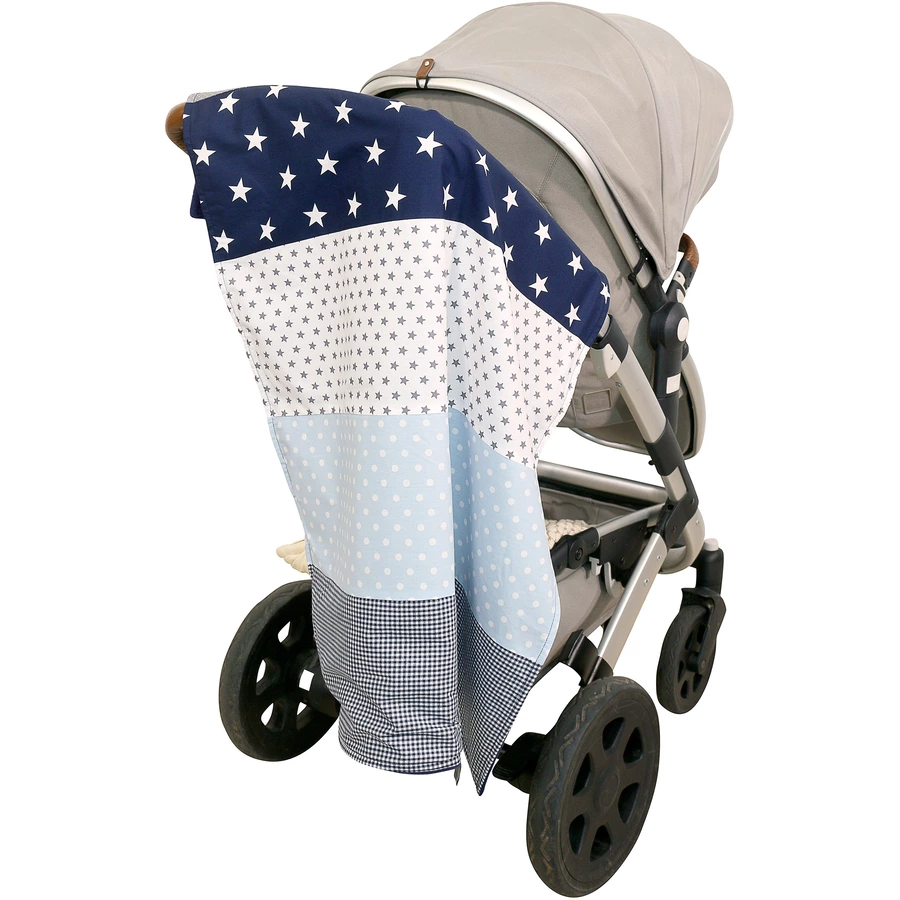 Ullenboom Babydecke & Kuscheldecke 70X100 cm Blau Hellblau Grau
