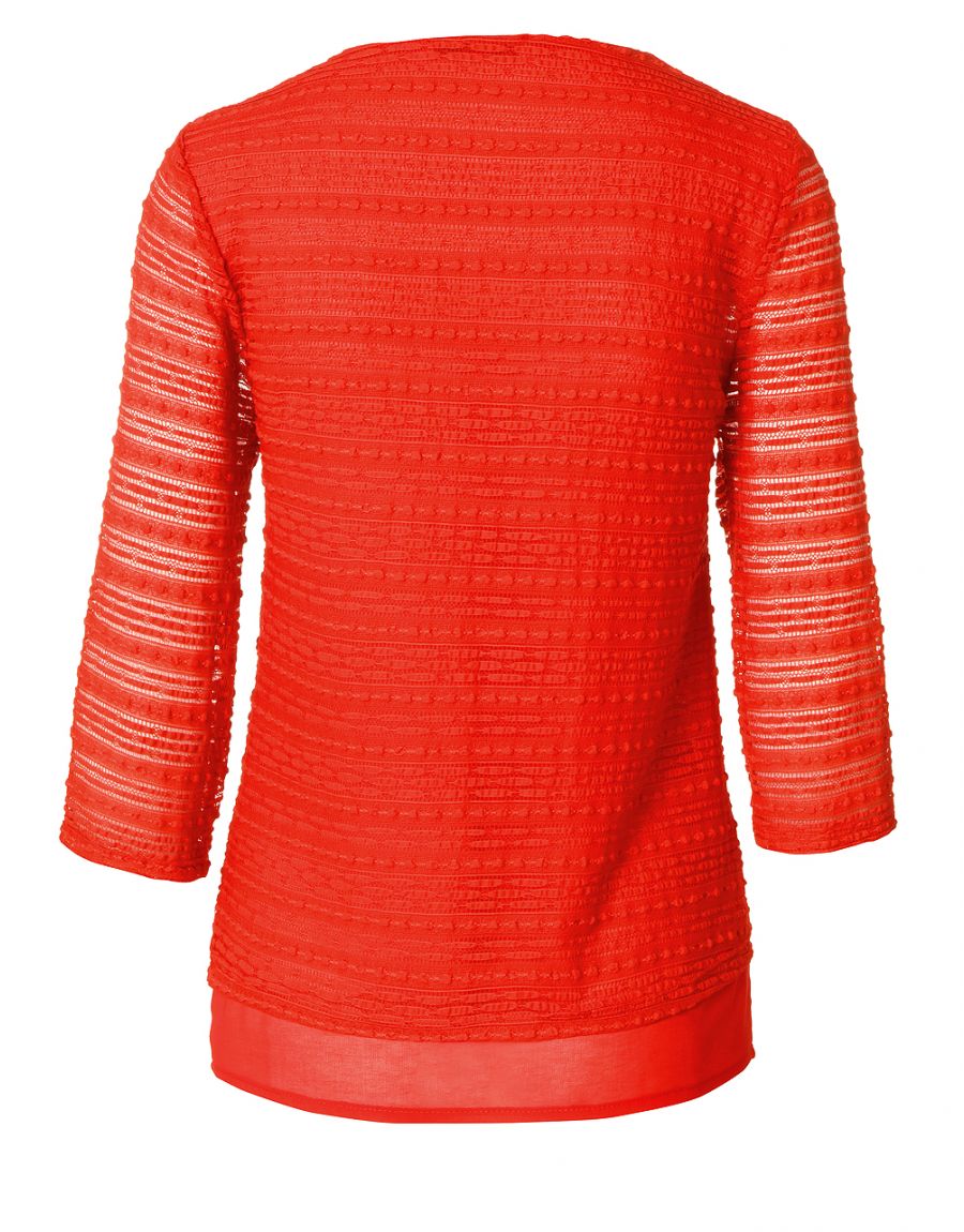 Top rouge doublé voile