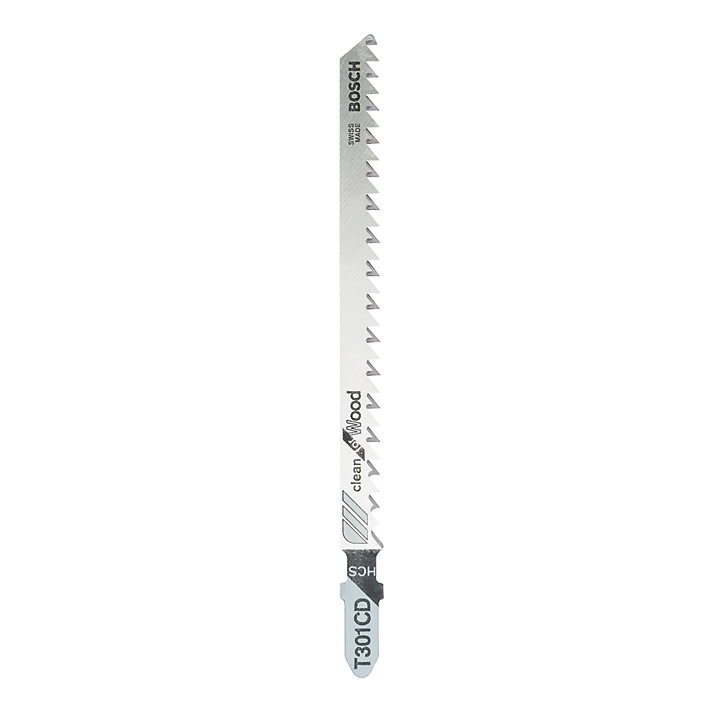 Lame de scie sauteuse T droite propre Bosch Bois tendre T301CD, lot de 2