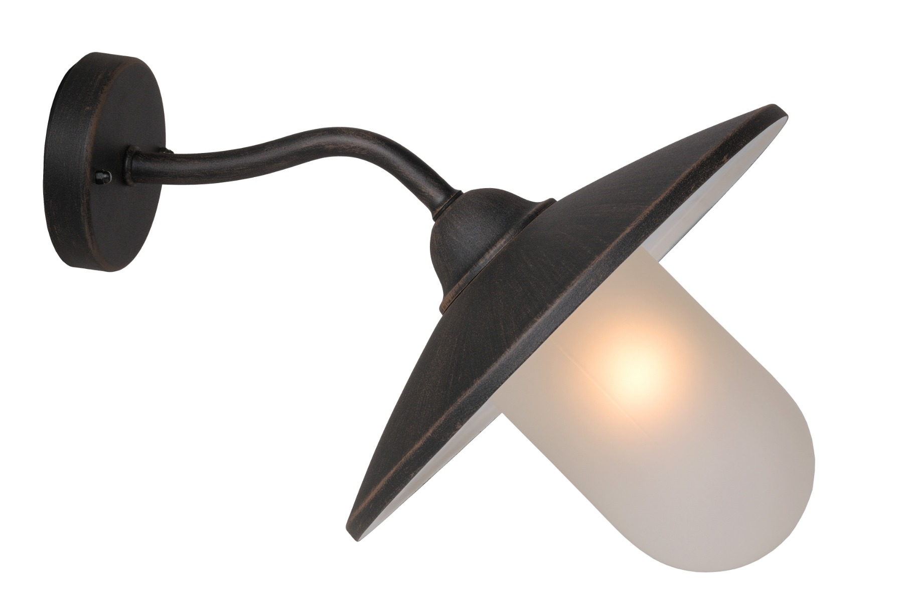 Lucide Aruba wandlamp 60W 37x30cm roestbruin