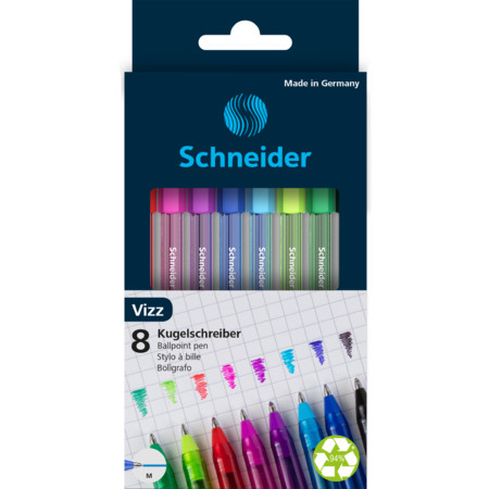 Schneider Vizz 8er-Etui Kugelschreiber - M