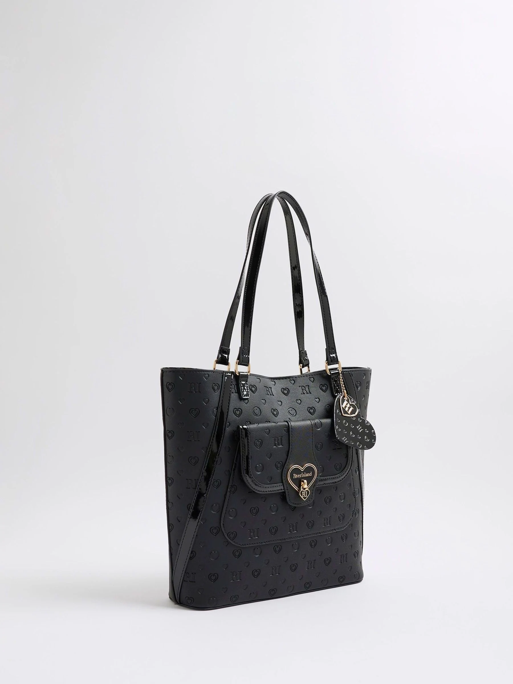 River Island Heart Lock Pocket Shopper Bag