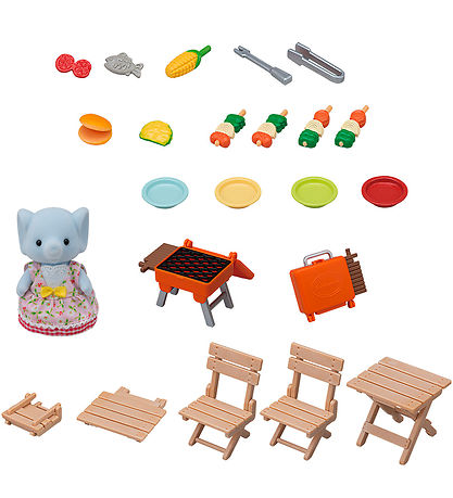 Sølvanian Families - BBQ Picnic Set - Elephant Girl - 5640