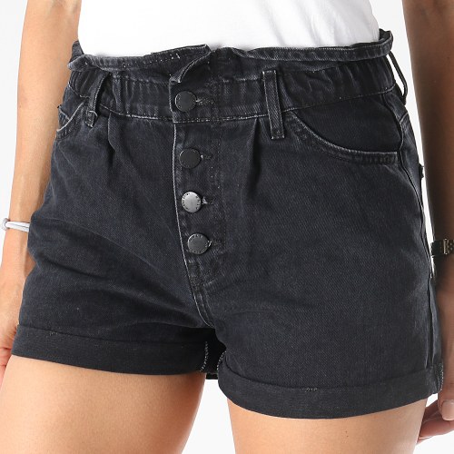 Short Jean Slim Femme Cuba Life Paperbag Noir