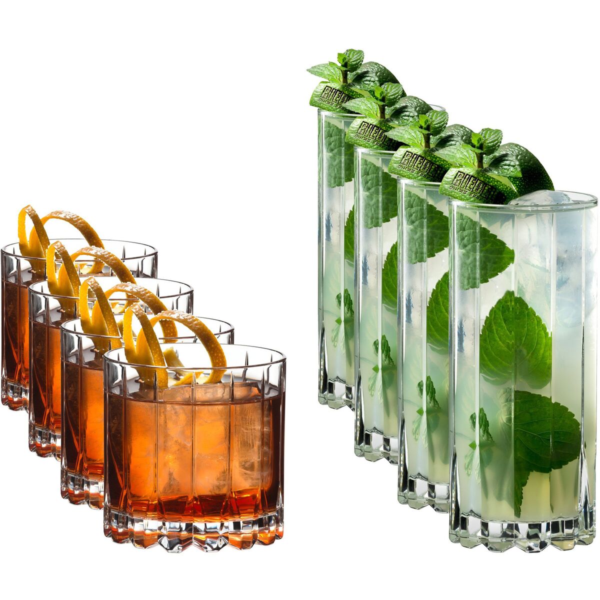 Drink specific rocks & highball glass, 8-pack