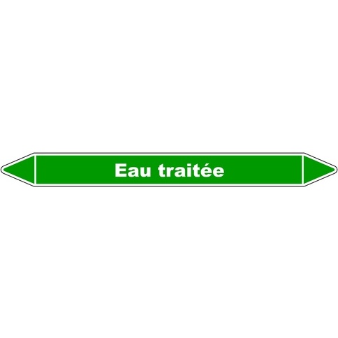 Marqueur de Tuyauterie - Eau Traitée - NFX 08-105 - Vinyle Laminé