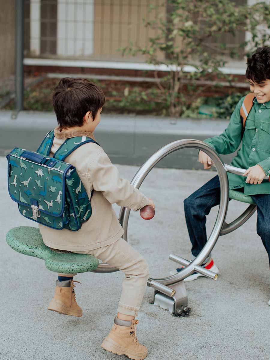 Mini cartable Caramel & cie Dinogami 32 cm