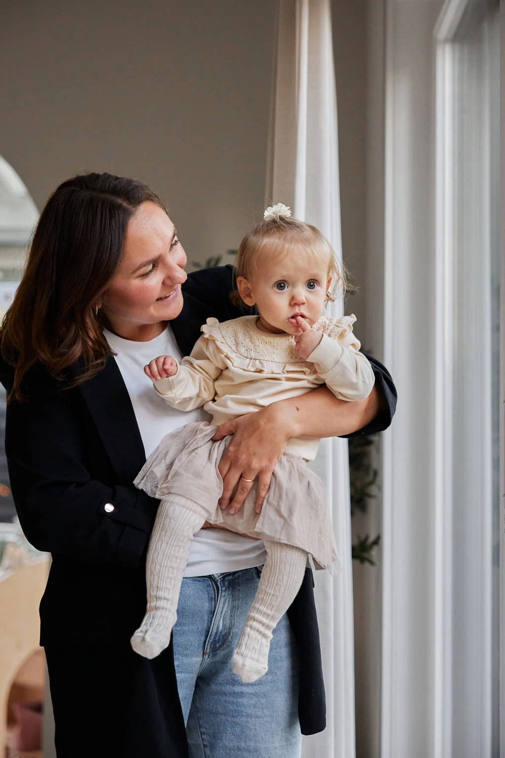 Dirkje korte rok beige