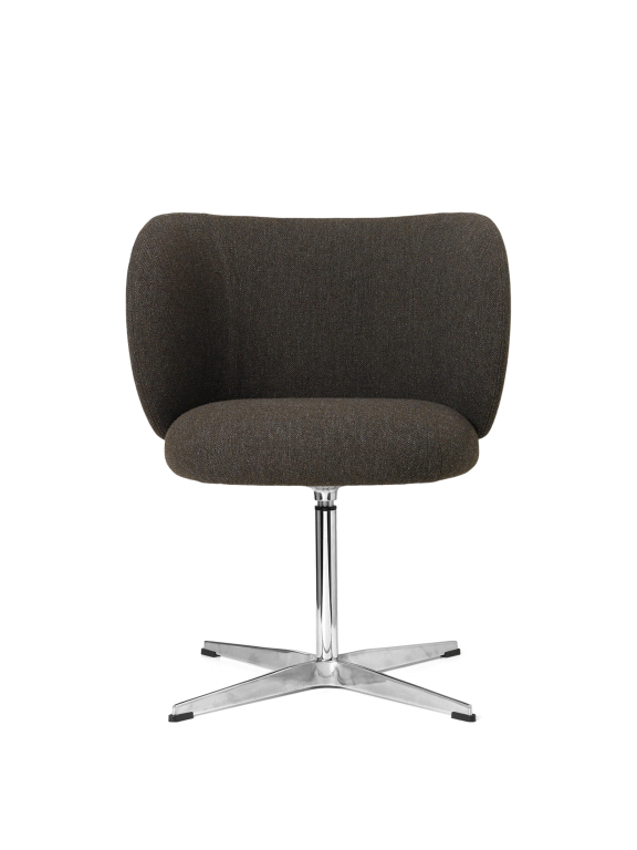 Ferm Living Rico eetkamerstoel met swivel onderstel bouclé off-white