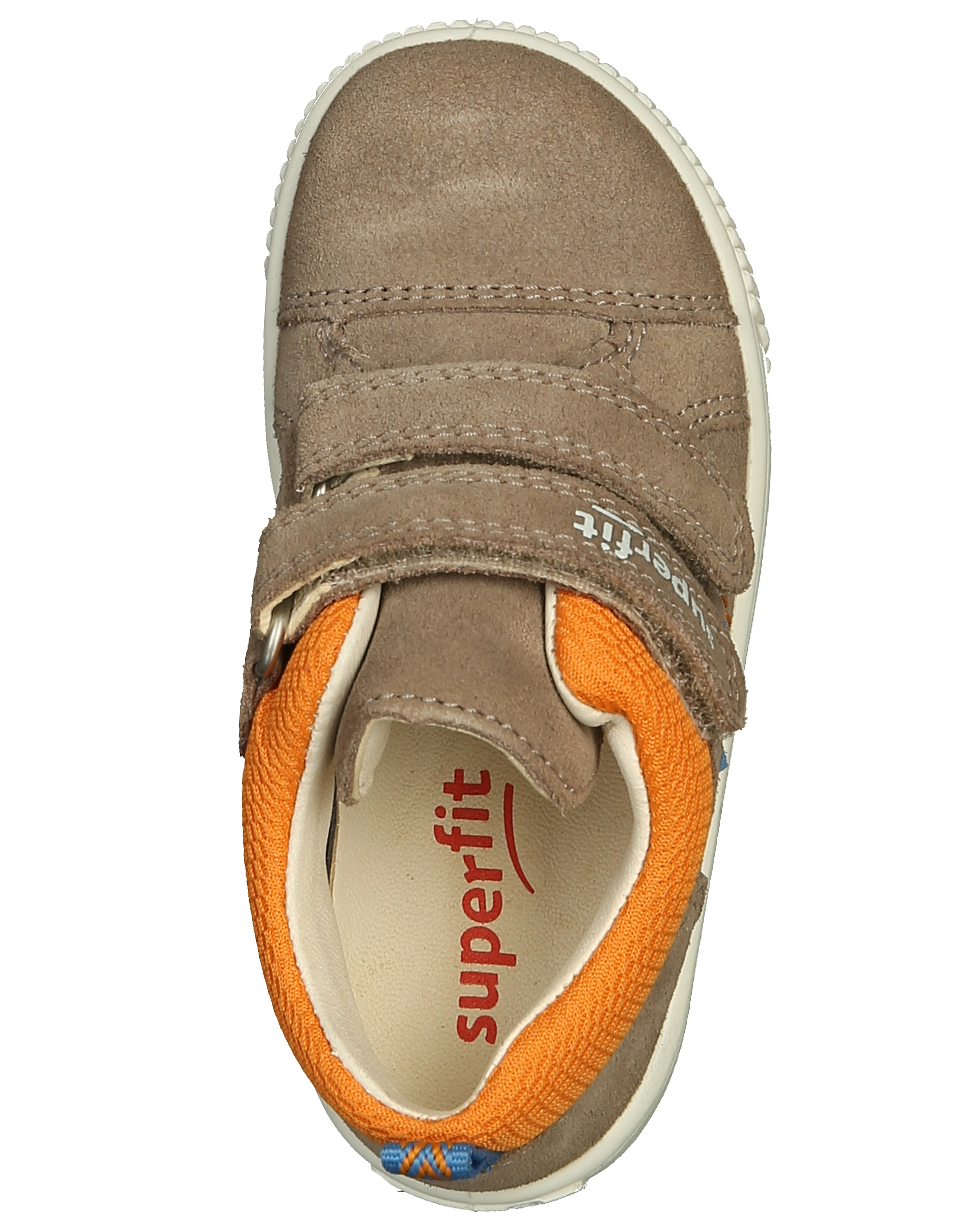 Klett-Ledersneaker MOPPY in beige/orange