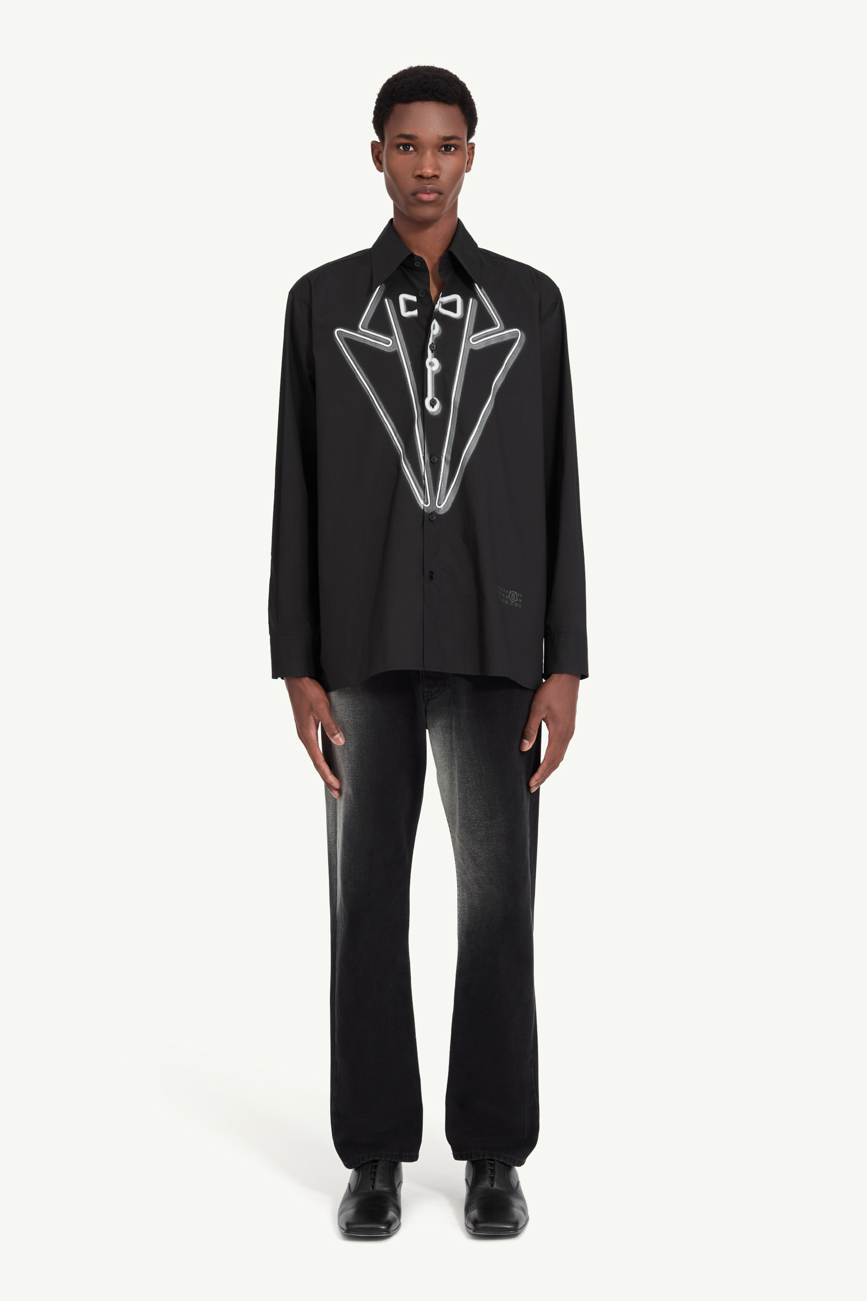 Chemise en popeline de coton pour homme | MM6