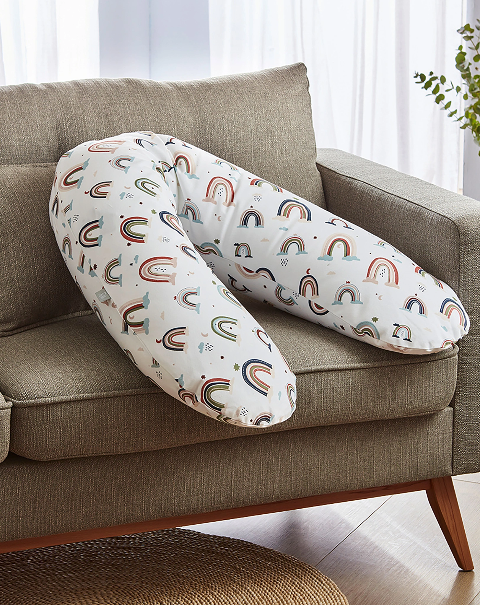 Stillkissen MULTI - BOHO RAINBOW (190x35) in weiß