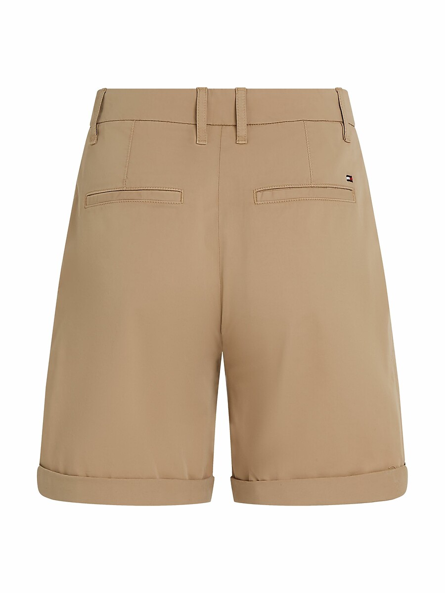 TOMMY HILFIGER<br>Shorts chino em mistura de algodão elástico