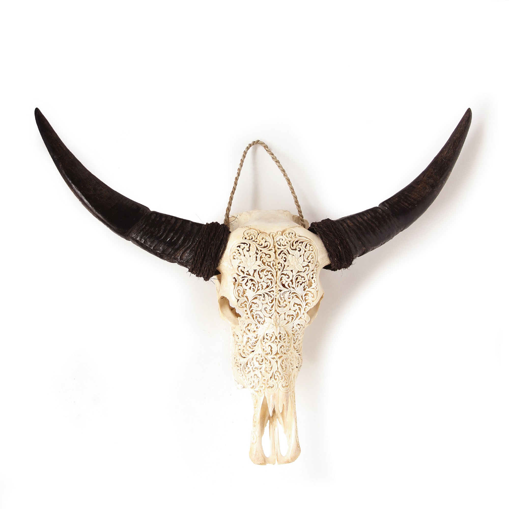 Büffelschädel 'Patra Padma', natur, B ca. 105 cm, H ca. 70 cm von fischer's lagerhaus