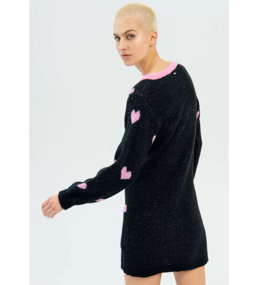 Vestido curto Fracomina com decote em V preto