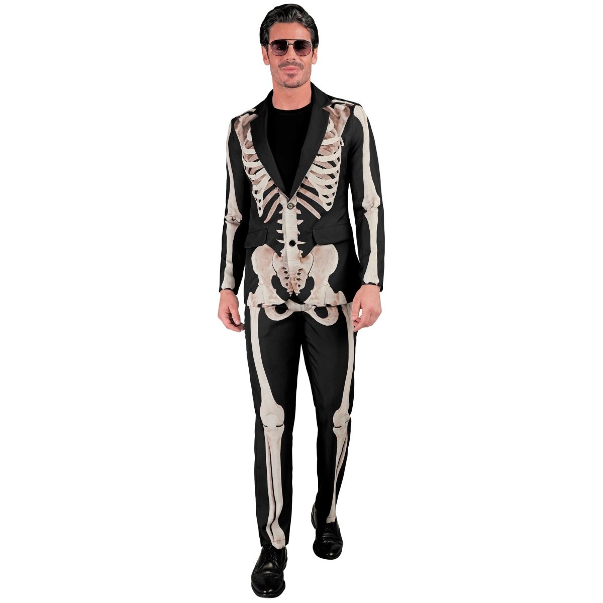 Halloween Kostuum Wit Zwart Heren Skelet 2 delig