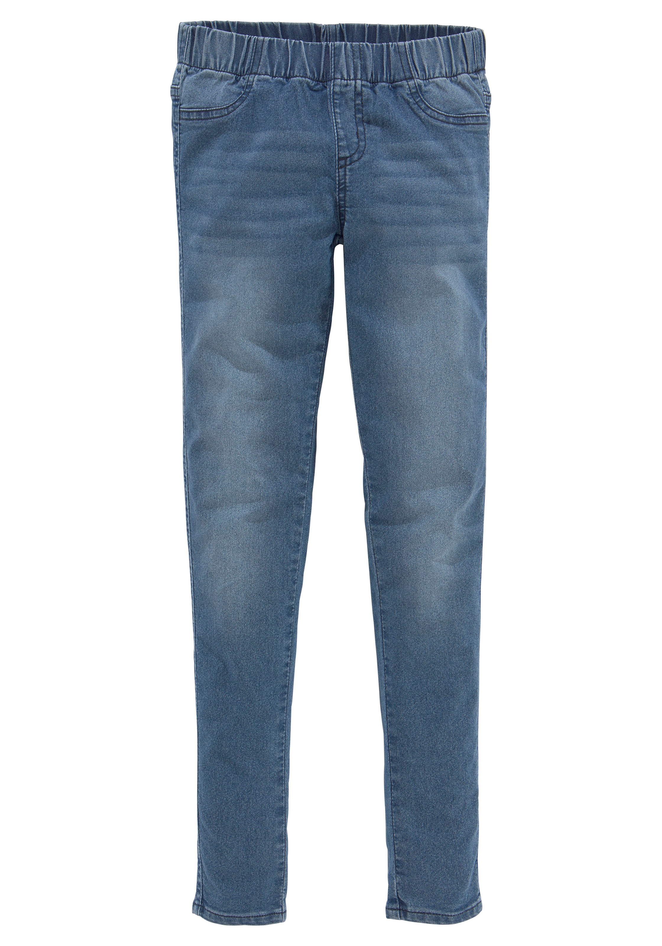 KIDSWORLD Jeansjeggings », Stetch-Jeans mit schmalem Bein«, schmale Beinform,  mit Gummizug,  lang,  mit aufgesetzten Taschen