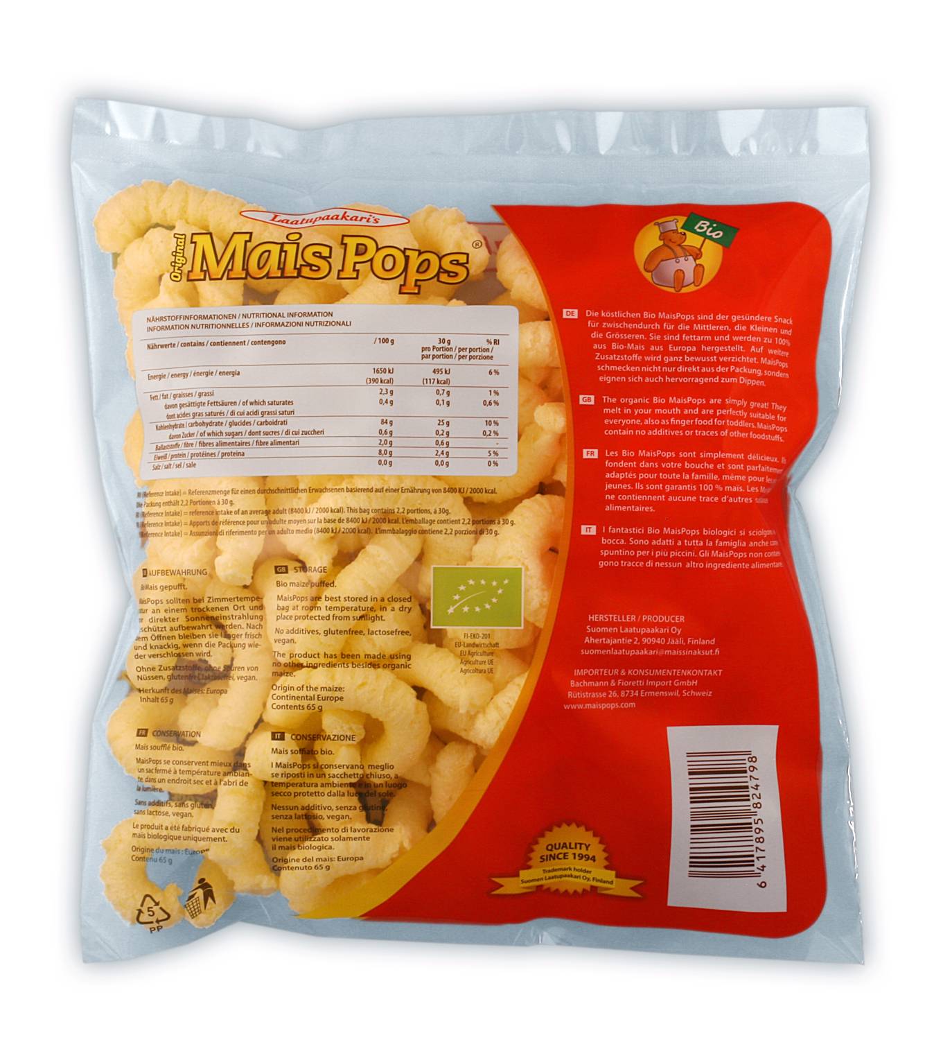 MAISPOPS der gesunde Kinder-Snack Bio 65 g