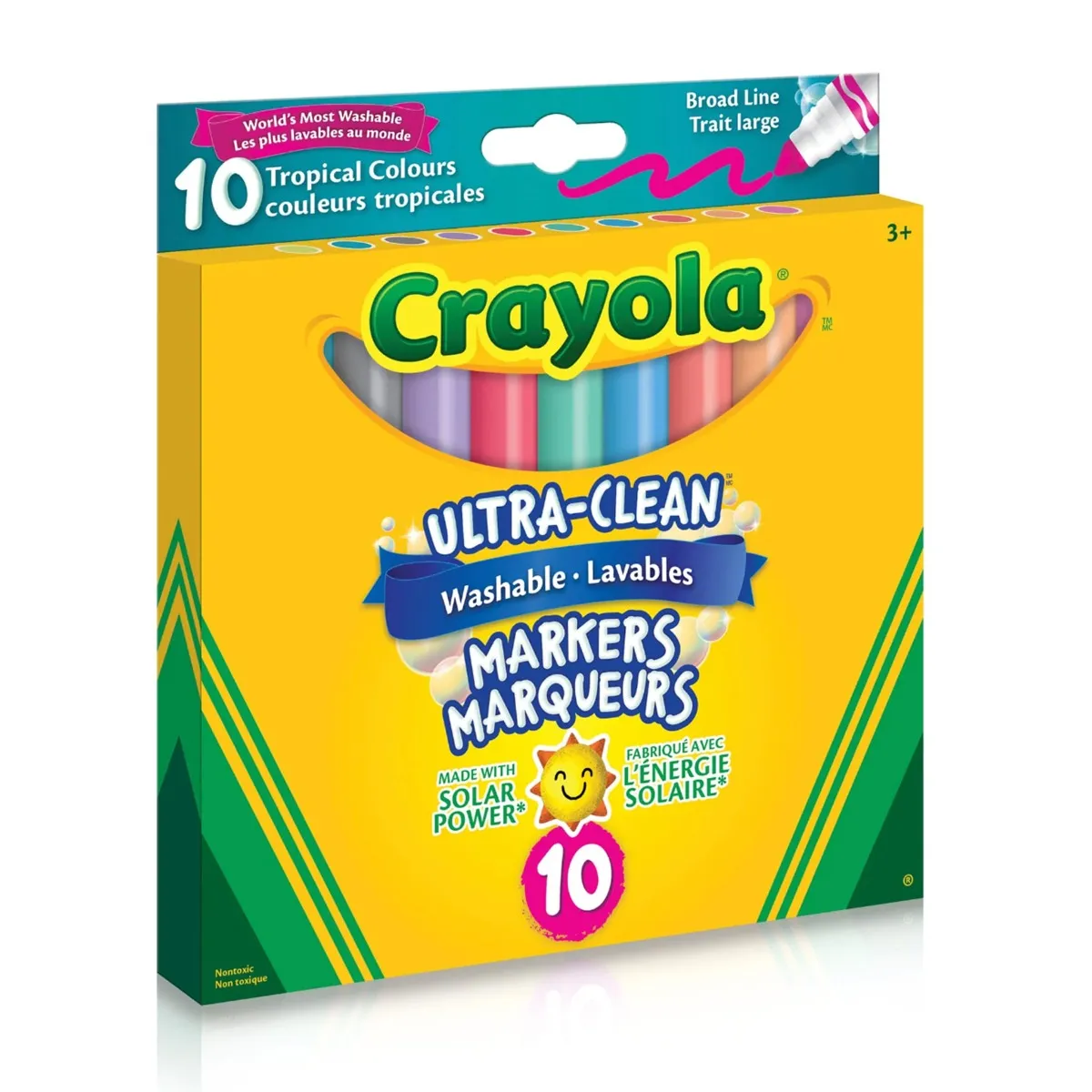 Crayola Crayons (10) Ultra Clean Lavables - Tropical