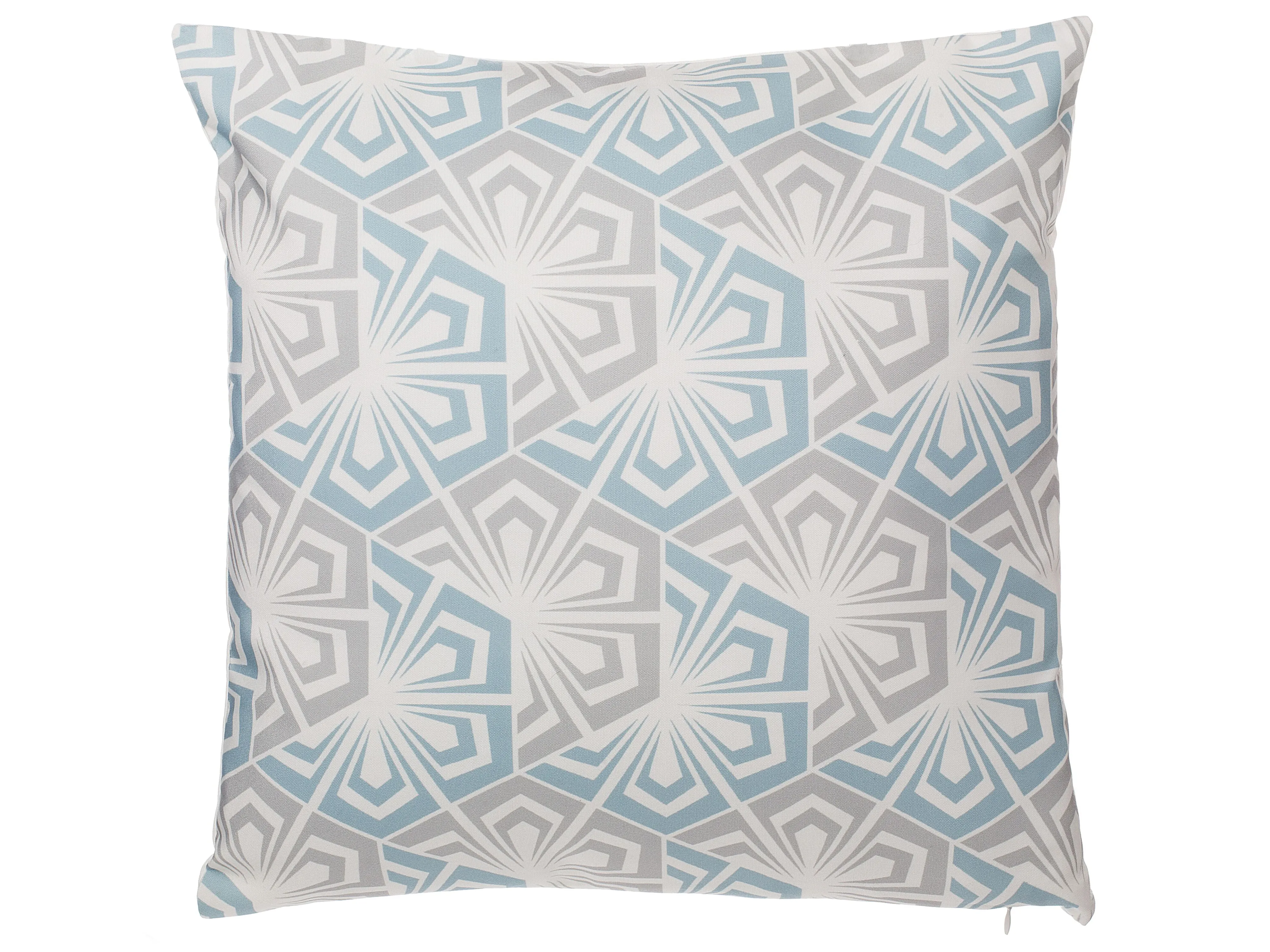 Set van 2 sierkussens PRIMROSE 45 x 45 cm Lichtblauw ikat