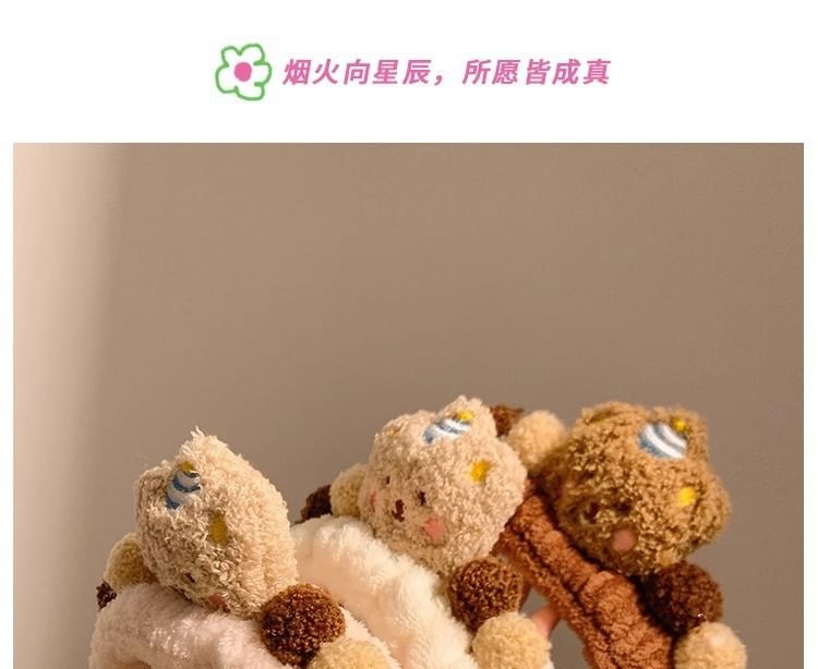 Miumi - Bear Coral Fleece Gezichtsreiniger Hoofdband