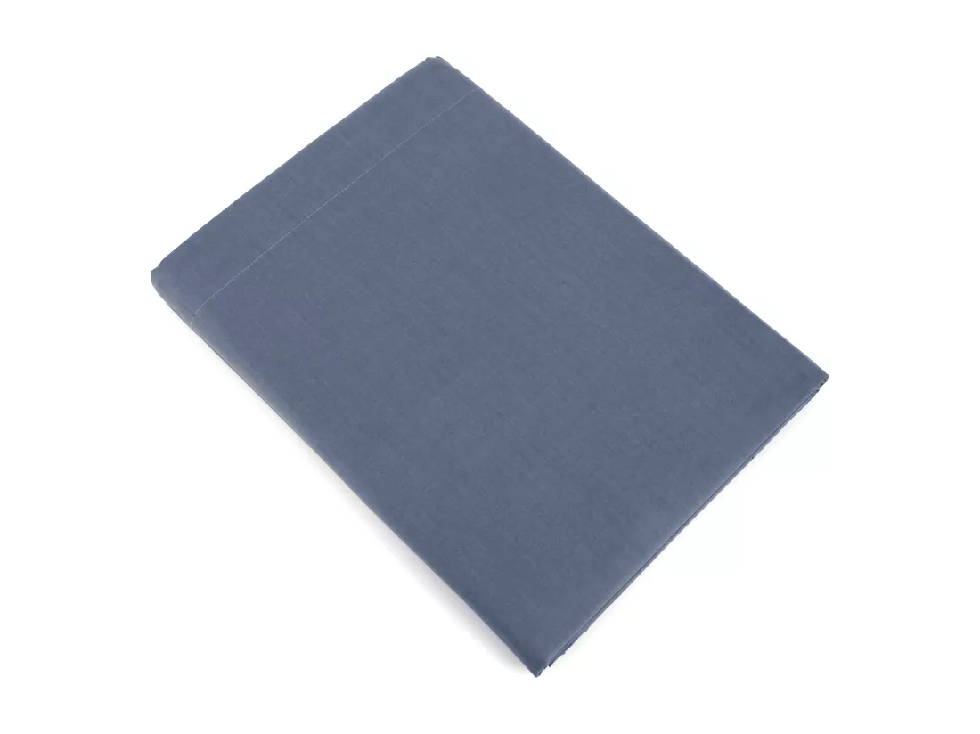 Drap plat uni 270x310 cm coton ALTO bleu Jean