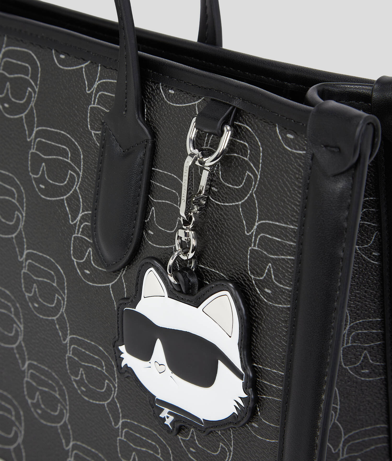 SAC CABAS IKON TAILLE MOYENNE - NFT All Over Pattern Noir