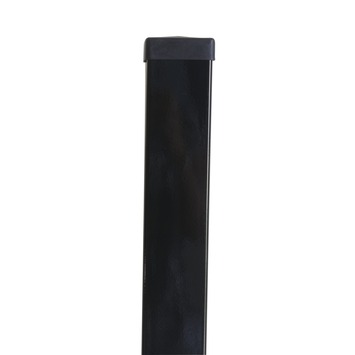 Vierkante paal zwart 175 cm