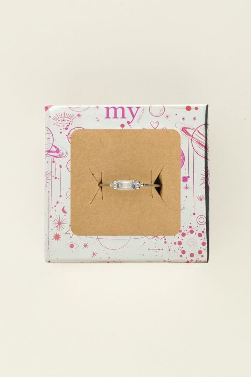 Universe minimalistische ring met steen