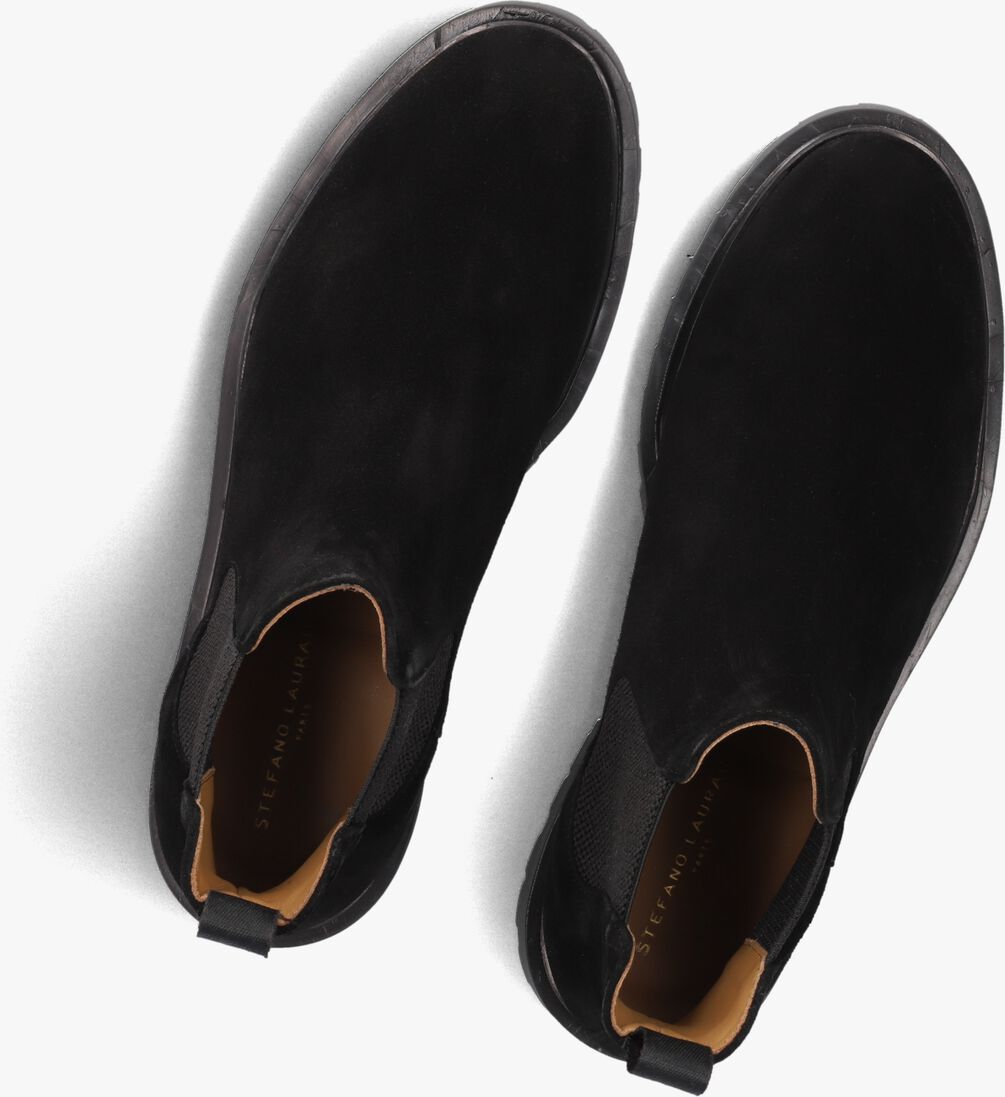 zwarte stefano lauran chelsea boots 7327