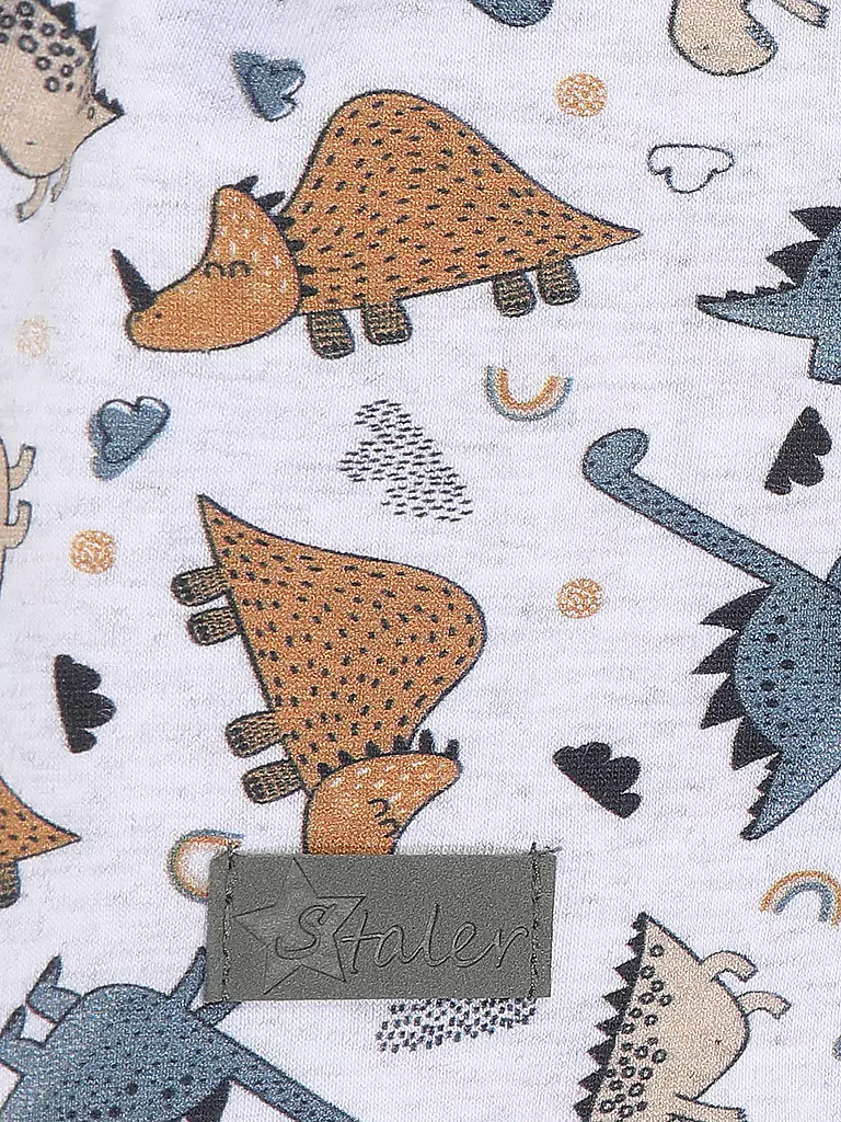 STERNTALER Jungen Beanie Dino weiss