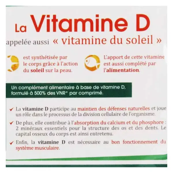 Vitavea Vitamina D 1000UI Defesas Naturais, embalagem com 2 x 90 comprimidos