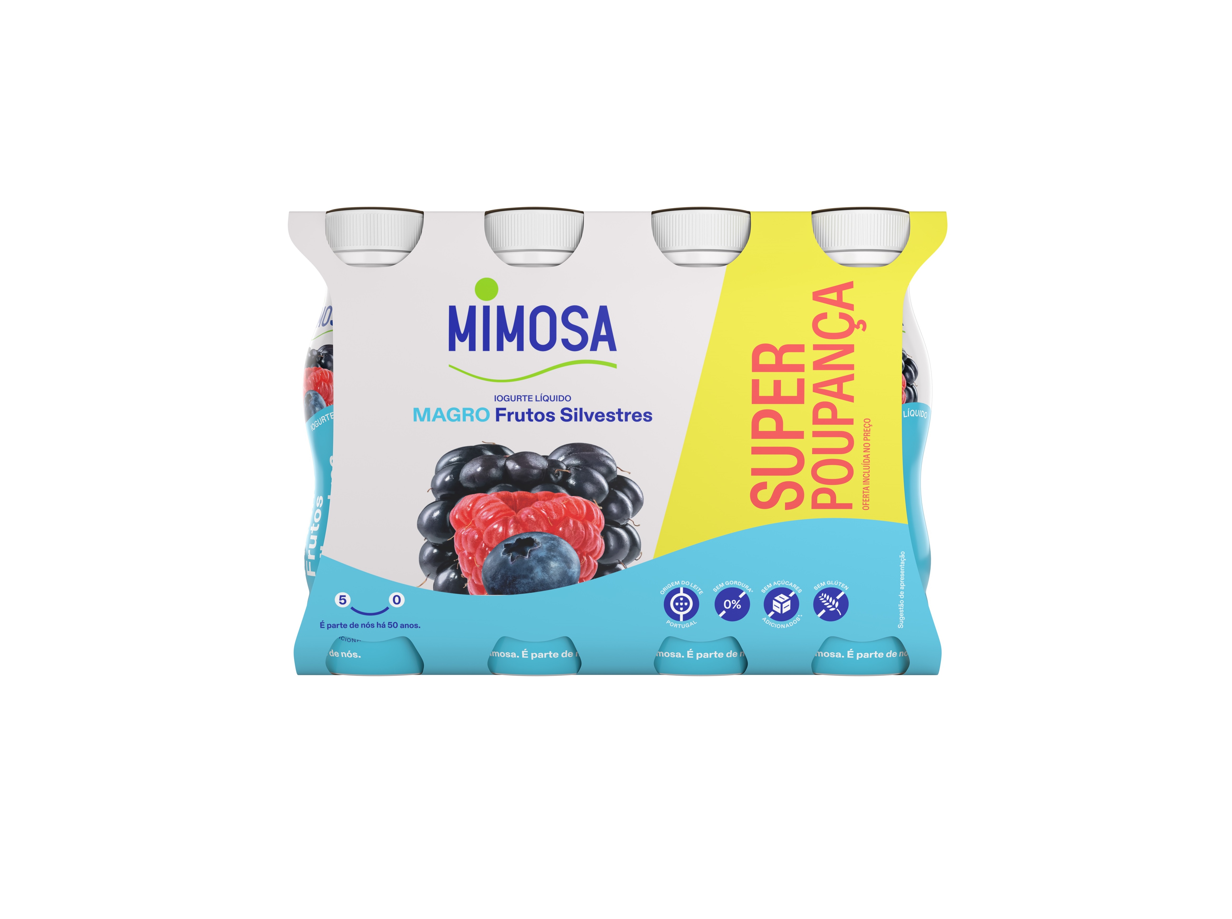 IOGURTE LIQ.MAGRO MIMOSA FRT SILVESTRES 8X151ML