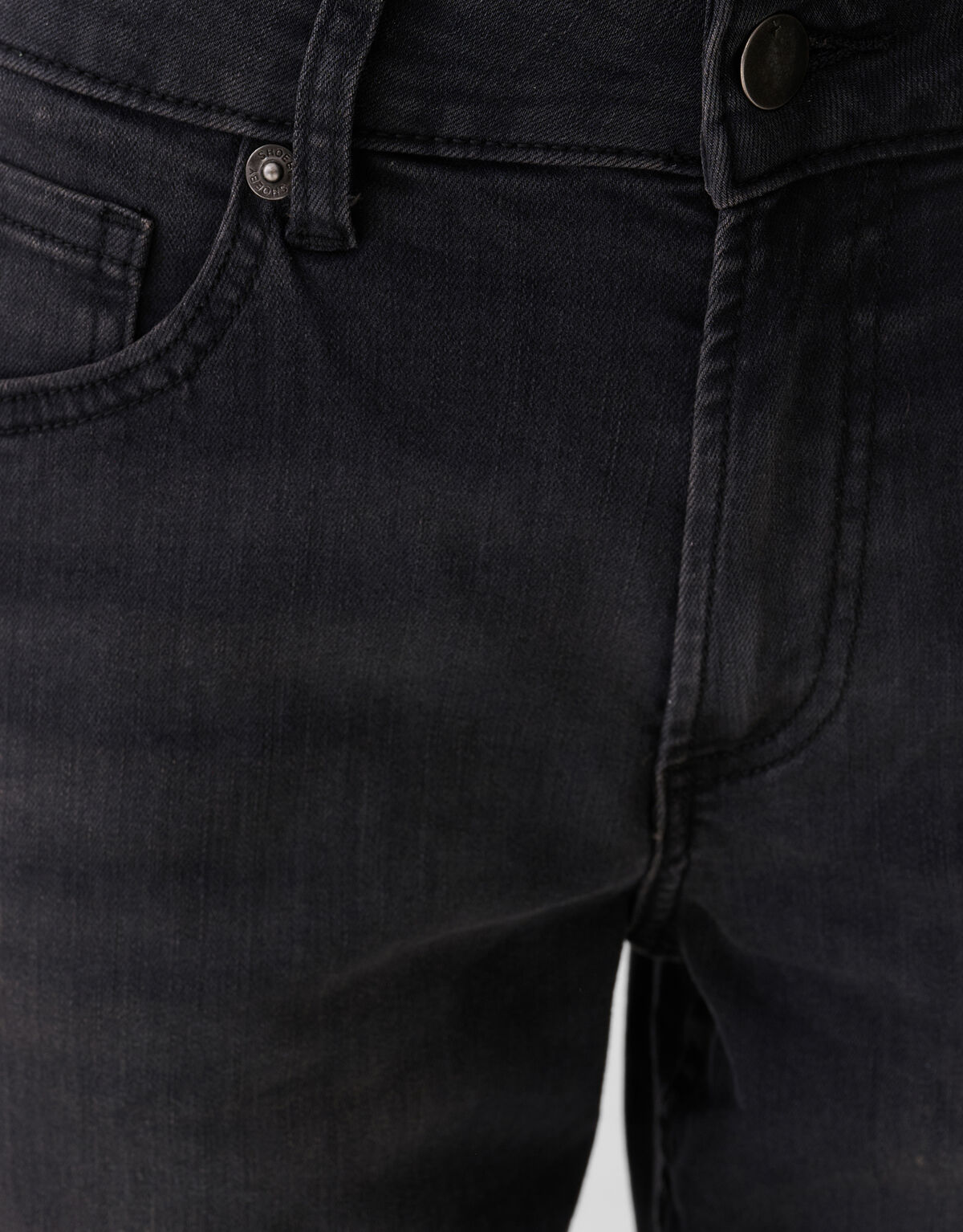 Straight Fit Jeans Donkergrijs